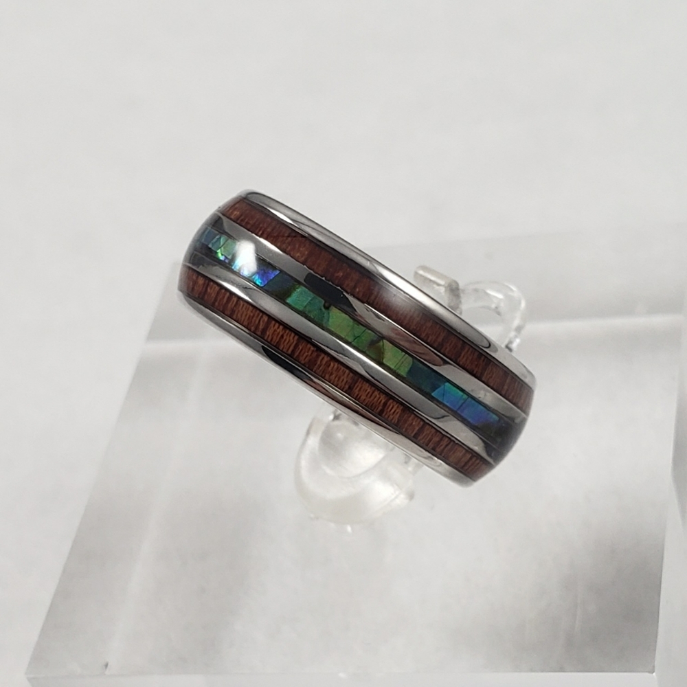 Wood and Abalone Inlay Band - Picture 8 of 9